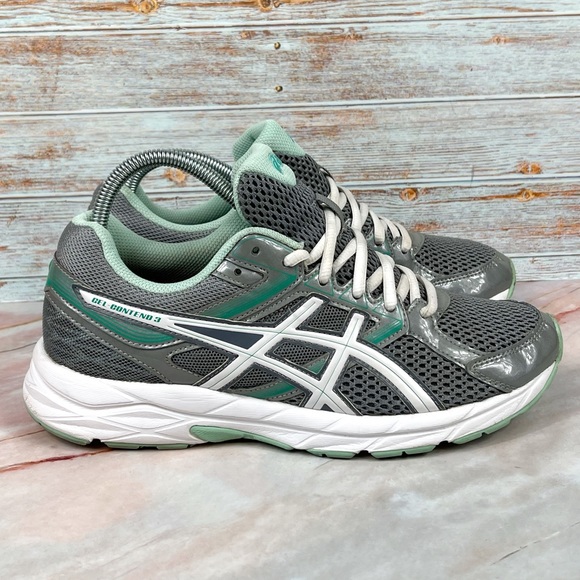 ASICS Gel-Contend 3 Women’s Running Shoe in Grey/Teal/White - Picture 4 of 10